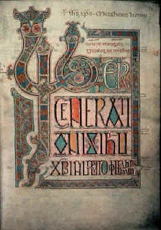 Medieval.jpg (14555 Byte), Lindisfarne Gospels (about 698-721 b.c.)